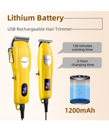 CkeyiN Hair Clippers for Men with Cordless Close Cutting T-Blade Trimmer Kit 6500RPM Professional Hair Cutting Kit Beard Trimmer Barbers Men Kids Clipper Set Rechargeable LED Display Grooming Kit Gold - Buy Online on GoSupps.com
