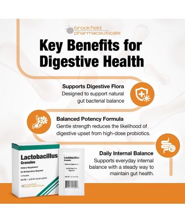 Lactobacillus Probiotics for Women and Men 12 Packets with Lactobacillus Acidophilus & Bulgaricus Probiotic, Dietary Supplements Granules for Daily Gut Support, Digestive Health & Internal Balance - Buy Online on GoSupps.com