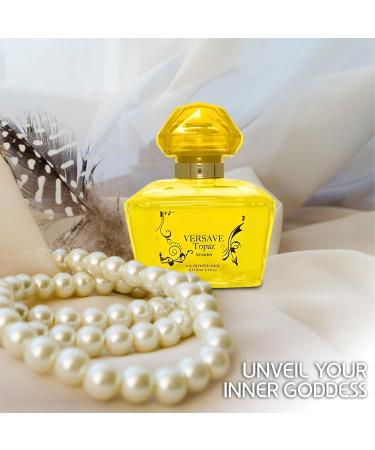 Versave Topaz Eau de Parfum Spray for Women Wonderful Gift Gourmand Fragrance Daytime and Casual Use for all Skin Types a Classic Bottle 3.4 Fluid Ounce Versave Topaz 3.4 Fl Oz (Pack of 1) - Buy Online on GoSupps.com