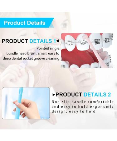 18 Pieces Tuft Toothbrush Inserts - Soft Trim Small Bush Brushes for Orthodontic Care & Detailed Cleaning - Buy Online on GoSupps.com