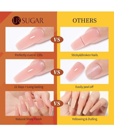 UR SUGAR Autumn Winter Poly Extension Gel Nail Set - 6 Fall Colours Including Maple, Pumpkin, and Glitter Red - Perfect for Halloween and Christmas Gifts Box for Women - Buy Online on GoSupps.com