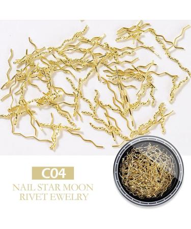 FEIlei Star Moon Nail Charms Metal Rivet Nail Rhinestones for DIY Nail Art Decorations - Buy Online on GoSupps.com