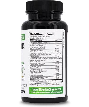 Siberian Green Ashwagandha Complex - 60 Capsules for Stress Relief, Energy Support, and Immune System Recovery - Buy Online on GoSupps.com