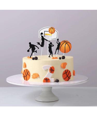 Gyufise 24Pcs Basketball Cake Toppers Basketball Theme Cake Decoration for Boy Cake Topper Sports Theme Babyshower Basketball Party Decorations Basketball Party Supplies Pattern 5 - Buy Online on GoSupps.com