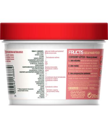 Garnier Fructis Goji Hair Food Shine Mask for Colored Hair - 390ml | Buy Internationally for Radiant Hair - Buy Online on GoSupps.com