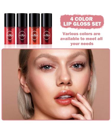 NVLEPTAP 4 Colors Lip Tint Stain Set | Long Lasting Waterproof Lip Stain | Korean Liquid Lipstick Gift Set for Women & Girls - Shop Now - Buy Online on GoSupps.com