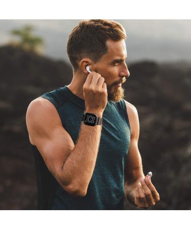 OROBAY Apple Watch Band 45mm/44mm/42mm with Shockproof Case - Matte Black Rugged Strap for iWatch SE Series 8/7/6/5/4/3/2/1 - Buy Online on GoSupps.com