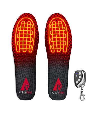 ActionHeat Rechargeable Heated Insoles with Remote   Deodorized  Breathable  Fleece Lined Soft Shell Insoles with Heated Toes Large/X-Large (Pack of 1)