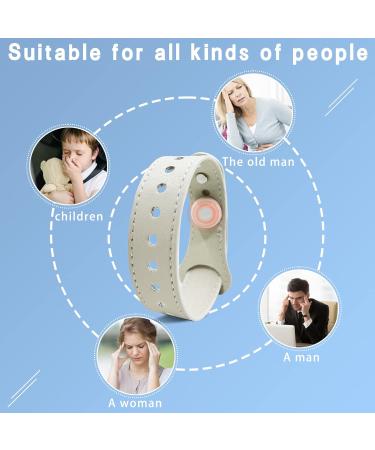 Igotyo Nausea Motion Sickness Bands - Relief Wrist Band for Travel, Pregnancy, Car Sickness - Beige - Buy Online on GoSupps.com