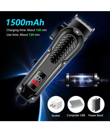 Hair Clippers Men Hair Trimmers Electric Hair Trimmer Beard Trimmer with 4 Guide Combs LCD Display Gifts for Men - Buy Online on GoSupps.com
