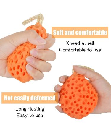 Vesaneae 3-Pack Soft Bathing Sponges - Baby Shower & Body Cleaning Honeycomb Luffa Massage Sponges for All Ages (Yellow Orange Green) - Buy Online on GoSupps.com