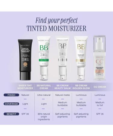 Marcelle Sheer Tint Moisturizer SPF 30 Beige Moyen with Hyaluronic Acid and Aloe Hypoallergenic Non-Comedogenic Fragrance-Free Paraben-Free Oil-Free 40 mL - Buy Online on GoSupps.com