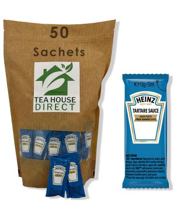 Heinz Tartare Sauce - Unleash Flavorful Delight in Every Bite Perfect Blend of Flavors to Complement Your Dishes - Convenient Single-Serve Packet for On-the-Go Deliciousness - 50 Sachets Tartare Pack of 50