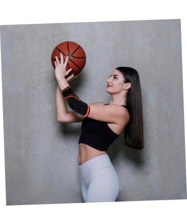 Milisten Elbow Protector Compression Sleeve - Elbow Guard Pads for Arm Support (Orange) | International Shipping Available - Buy Online on GoSupps.com