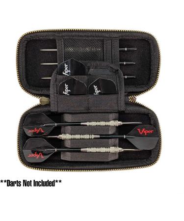 T180 Darts Leather Dart Case | Holds 3 Darts + Accessories | Brass Zipper | Sleek Leather Look - Buy Online on GoSupps.com