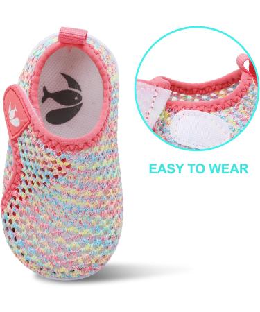 JOINFREE Toddler Water Shoes for 2-2.5 Years Old Kids | Breathable Barefoot Sneakers for Walking and Running | Mesh Colorful Design - Buy Online on GoSupps.com