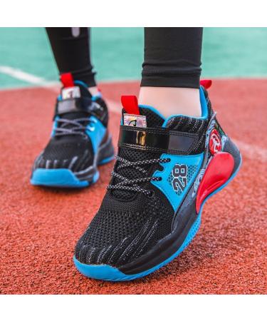Adoff Basketball Shoes for Children | Casual Board & Sports Shoes | EU Size 35 - Black/Blue - Buy Online on GoSupps.com