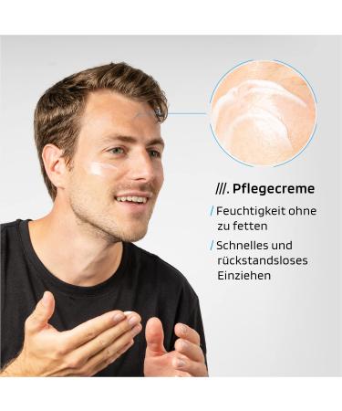 Skinbro Facial Care Set for Men | Made in Germany | 3-Piece Skincare Kit - Cleanser Peeling Caffeine Moisturizer | Perfect Gift for Men | Vegan & Effective - Buy Online on GoSupps.com