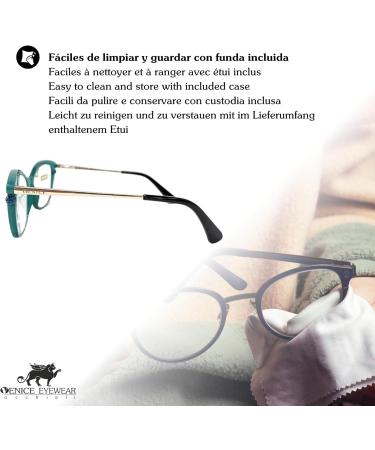 VENICE Premium Pearl Reading Glasses - New 5-Color Design for Presbyopia & Eyestrain Relief - Green +2.50 - Buy Online on GoSupps.com