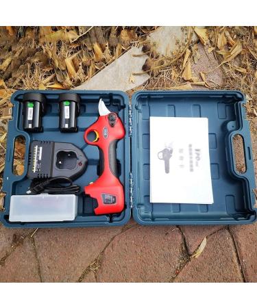 Electric Pruning Shears Garden 25Mm Branch Cutter Electric Cordless with 2 Rechargeable Lithium Battery Garden Fruit Tree Bushes Trimmer Small Gift - Buy Online on GoSupps.com