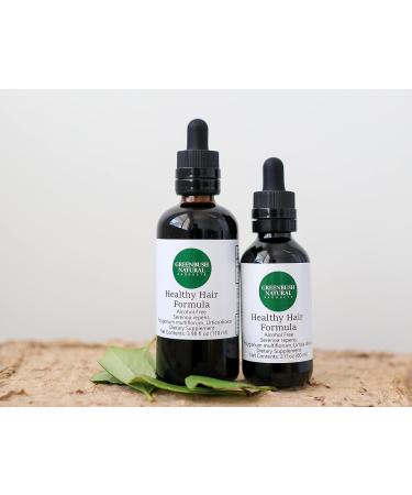 Greenbush Healthy Hair Formula - Natural Herbal Liquid Supplement for Hair Growth & Renewal - 4 Ounces - Buy Online on GoSupps.com