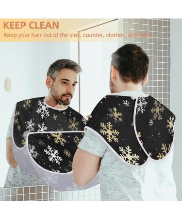Snowflake Beard Bib Apron | Beard Hair Catcher for Men | Perfect Gifts for Dad & Husband | Fathers Day Anniversary & Christmas - Buy Online on GoSupps.com