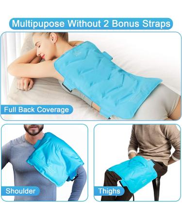 Relief Expert XXL Back Ice Pack (13x21) - Reusable Cold Compress for Back Pain Relief and Injuries - Blue - Buy Online on GoSupps.com