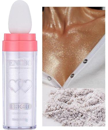 Face Powder - High Gloss Face Highlighter Powder Makeup Three-Dimensional Powder Makeup Brighten Makeup Blusher for Face&Body&Hair 9g Uaxiu 01#sliver - Buy Online on GoSupps.com