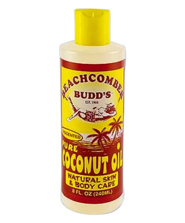 Hawaiian Beachcomber Budd Pure Unscented Coconut Oil 8 oz.