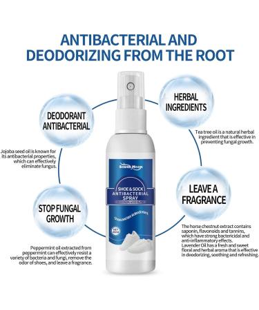 Moukkey Shoe Deodorizer Spray - 2.11 oz Plant-Based Foot Odor Remover | Multi-Purpose Shoe Odor Control for Sneakers, Boots, and Sandals - Buy Online on GoSupps.com
