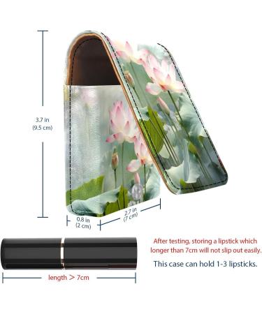 Buy Stylish Leather Lipstick Case with Mirror - Mini Lip Gloss Organizer | International Shipping Available - Buy Online on GoSupps.com