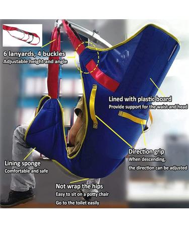 Transfer Nursing Sling Full Body Sling Lift Lift Sling Toileting Hoist for Lifting Elderly Universal 4-Point Transfer Sling for Handicap Disabled Elderly Large - Buy Online on GoSupps.com