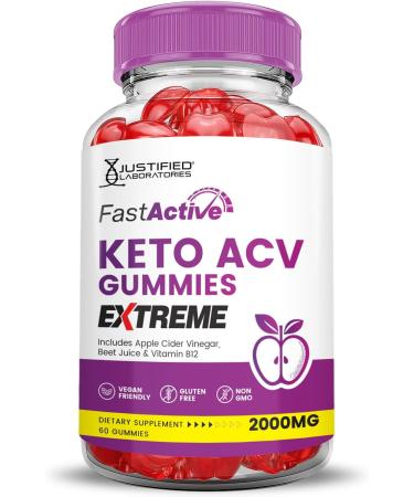 Fast Active Keto ACV Gummies Extreme 2000MG Fastactive Keto Gummies Apple Cider Vinegar Formulated with Pomegranate Beet Juice Powder B12 Vegan Non GMO 60 Gummys 60 Count (Pack of 1) - Buy Online on GoSupps.com