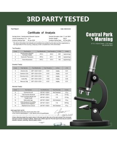 Central Park Morning Liposomal Nicotinamide Riboside Supplement, Nicotinamide Riboside Resveratrol 900mg for Anti-Aging, Energy, 80 Capsules - Buy Online on GoSupps.com
