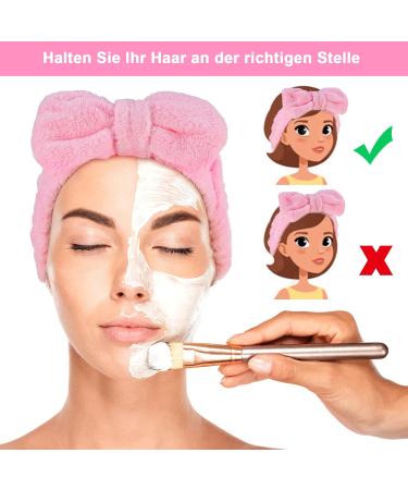 Tonyg-P Bowknot Hair Band Set - 4 Coral Fleece Makeup & Shower Hair Wraps for Women & Girls - Buy Online on GoSupps.com