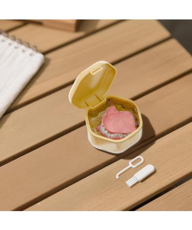 Portable Hexagonal Denture Soaking Case Leak-Proof Compact Design for Retainers Braces and Dentures - Buy Online on GoSupps.com