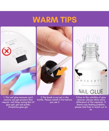 Makartt Nail Glue Remover Kit - 100ml Acetone-Free Professional Nail Tip Art - 2x50ml Set for Easy Removal - Buy Online on GoSupps.com