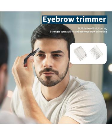 Nose Hair Trimmer for Men & Women | Multi-Functional Eyebrow & Ear Trimmer Set | Detachable Water-Washable & USB-C Fast Charging - Black - Buy Online on GoSupps.com