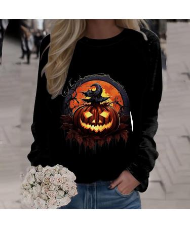 Halloween Costumes Printed Fashionable Casual Long Sleeved Zipper Round Neck Hoodies Sweater Tops Zip Us Black Large - Buy Online on GoSupps.com