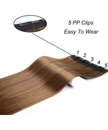 Faringoto Clip in Hair Extensions Real Human Hair Hairpiece Blonde Wig Clips 1B# - Buy Online on GoSupps.com