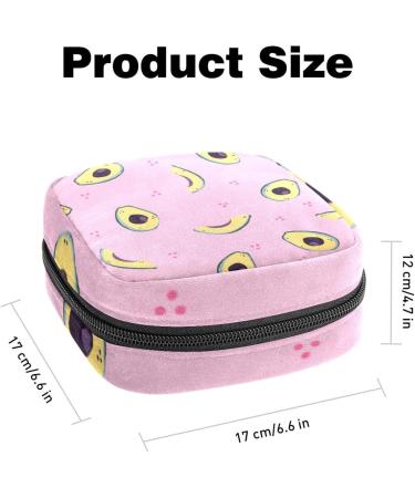 GIAPB Period Bag - Avocado Pattern Period Pouch & Travel Makeup Bag (Color3017) - Buy Online on GoSupps.com