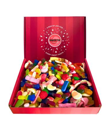 Sweetie Tooth Premium Jelly Pick & Mix 1kg Hamper Gift Box - Jelly Pick & Mix Sweets for Birthday Easter Christmas Kids Present Thank You Congratulations