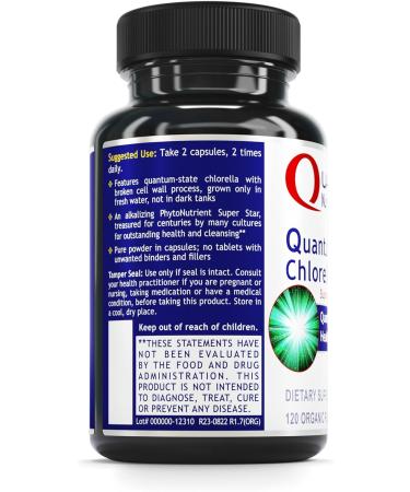 Quantum Nutrition Labs Quantum Chlorella - Chlorella Capsules Chlorophyll Capsules Organic Pills for Women & Men Chlorophyll Supplement - 120 Vegetarian Capsules - Buy Online on GoSupps.com