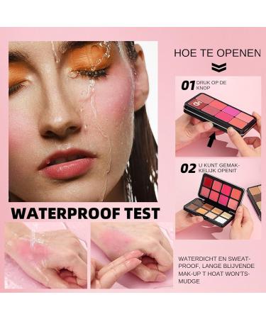 Blush Palette Multicolor Cream Blush & Highlighter Palette Highlighter Concealer Waterproof for Women Face Makeup Contour Travel Home Party - Buy Online on GoSupps.com