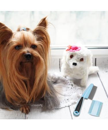 Flea Comb 2Pcs Flea Comb for Cat Dog Fine Teeth Lice Combs Metal Head Comb Tear Stain Remover Combs Pet Grooming Comb for Dogs Cats Small Pets - Buy Online on GoSupps.com