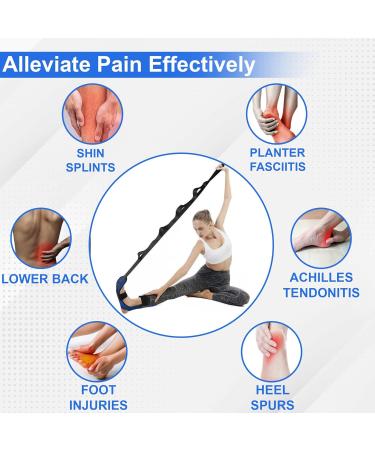 Zenmarkt Foot and Calf Stretcher - Stretching Strap for Physical Therapy | Relief for Plantar Fasciitis Heel Spurs Foot Drop & Achilles Tendonitis - Yoga Stretching Strap (Blue - Buy Online on GoSupps.com