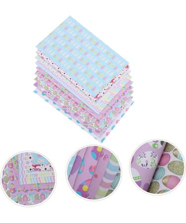 Lurrose 9 sheets Faux Pu Fabric Handmade Egg Making Themed Diy Jewelry Leather Artificial Printing - Buy Online on GoSupps.com