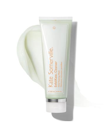 Kate Somerville ExfoliKate Cleanser Daily Exfoliating Foaming Face Wash Clinically Formulated Glycolic Acid and Lactic Acid Gentle Facial Scrub 4 Fl Oz (Pack of 1)