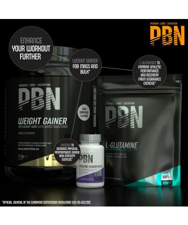 PBN Premium Body Nutrition Weight Gainer 3kg Vanilla - New Improved Flavor - Buy Online on GoSupps.com