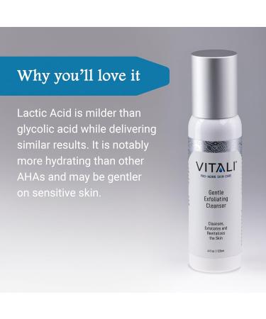 Vitali Gentle Exfoliating Cleanser - Age-Reducing Luxury Skin Exfoliator with Copper Peptides & Amino Acids for Clear Rejuvenated Skin - 4 fl. oz - Buy Online on GoSupps.com